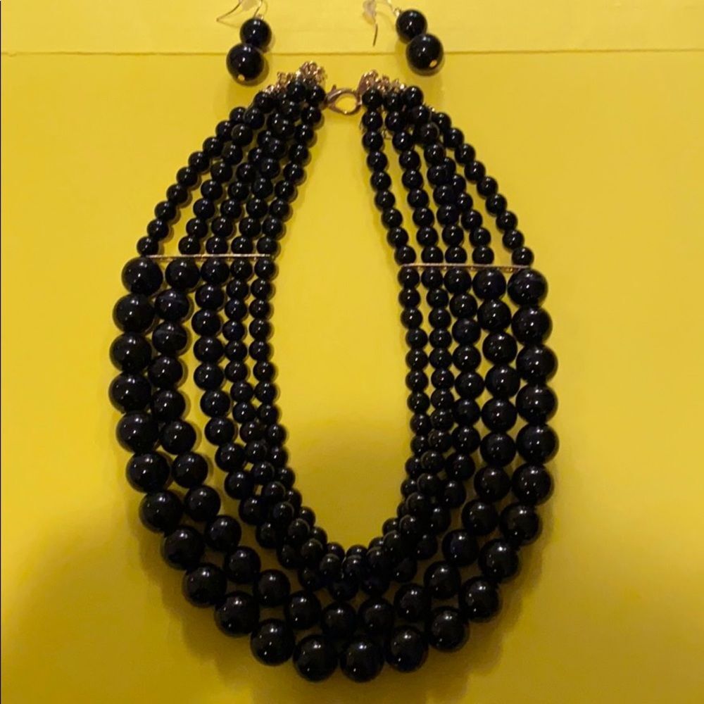 New beaded necklace and earrings set